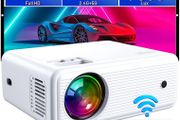 WiFi Projector Native 1080P Full HD 9000 LUX, 4K Mirror Mini Portable Movie Projector for Phone Home&amp;Outdoor, Support 2.4G+5G, Compatible with iPhone IOS Android TV Stick HDMI PS4 USB