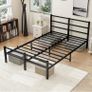 King Size Bed Frame with Storage, 5ft Kingsize Bed Frame with Headboard and Footboard Image 8
