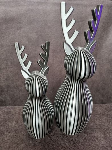 3D printed reindeer ornaments