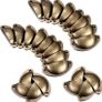 24 Pcs Shell Cup Handles, Semi Circle Drawer Pull Handle, Metal Kitchen Cupboard Cabinet Dresser Door Handles Knobs, Retro Furniture Knobs Image 6