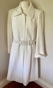 M&S ivory belted coat size 12