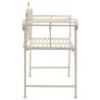 Garden Bench 132 cm Metal Antique White Image 2