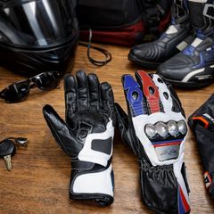 Luxury Genuine Leather Racing Motorcycle Gloves Carbon Knuckle Protective Motorbike Gloves