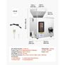 Powder Filling Machine, 1-99.9g Automatic Particle Dispenser, High Accuracy, Premium Stainless Steel, Intelligent Weighing Dispensing Filler for Coffee Beans, Grains, Tea, Spices, Silver Image 3