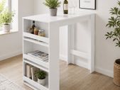 Bar table with 3-tier shelf