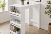 Bar table with 3-tier shelf
