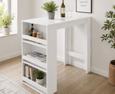 Bar table with 3-tier shelf
