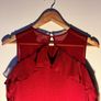 Striking Red Ruffle Blouse Image 5