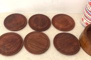 Vintage Handmade Wooden Coasters