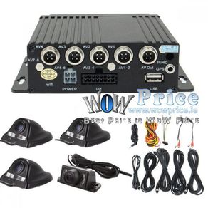 Car 4CH DVR Camera Security Video Recorder Rear View Kit