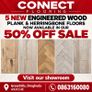 15 mm oak herringbone and plank engineered wood flooring Image 2