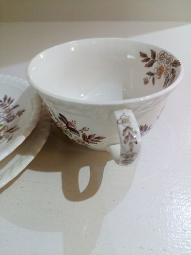 Vintage Tea Trio / Set Windsor Ware Johnson Brothers, Garden Bouquet