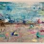 Original Seascape Painting Brittas bay beach Wicklow inspired Original Beachscape in Abstract Image 3