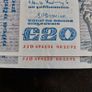 1991 Central Bank of Ireland 20 Pound Notes in Sequence Image 7