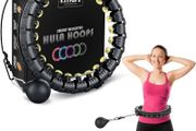 NEW SALE | Smart Hula Ring Hoops, Weighted Hula Circle 24 Detachable Fitness Ring with 360 Degree Auto-Spinning Ball Gymnastics, Massage, Adult Fitness for Weight Loss