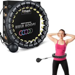 NEW SALE | Smart Hula Ring Hoops, Weighted Hula Circle 24 Detachable Fitness Ring with 360 Degree Auto-Spinning Ball Gymnastics, Massage, Adult Fitness for Weight Loss
