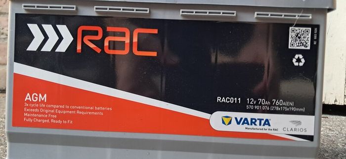 AGM Battery - Varta Clarios ( 096 AGM)