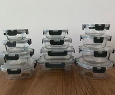 Glass Food Storage Containers Set (12 Pcs)