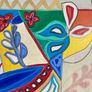 Framed Original Art Cubist Folk Art Original Gift Image 8