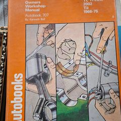 Manual for BMW 2000 and 2002 Models, specifically covering 1966 -1975., Postage Available or Collection