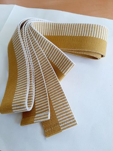 Woven wrap sash belt