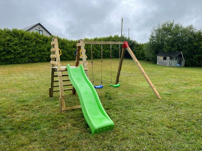 Swings and slide