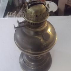 a antique solid brass oil lamp
