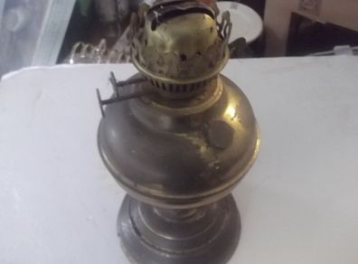 a antique solid brass oil lamp