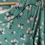 Boden Ava Jersey Midi Dress Green Pink Ditsy Floral Short Sleeve Image 4