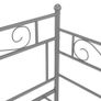 Pull-out Sofa Bed Frame Grey Metal 90x200 cm Image 9