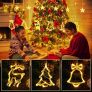 Curtain Fairy Lights, 138 LED Stars Curtain String Lights with Christmas Tree Reindeer Bell 8 Flash Modes Plug in Indoor Outdoor Decoration Lightning Christmas 2.3M/7.5ft Warm White (FREE POSTAGE) Image 4