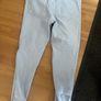 Oasis pale sky blue skinny jeans ankle length with zips Image 2