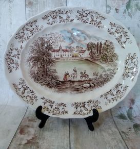 Vintage Mount Vernon Windsor Ware "  Main Entrance West Front " Platter