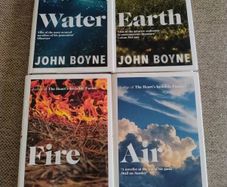 John Boyne collection of 4 books Water Earth Fire Air all hardback with dustcover in very good condition FREE STANDARD POSTAGE INCLUDED