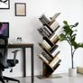 New 8-Tier Rustic Brown Floor Standing Tree Bookshelf Display Shelf - FREE P&P Image 2
