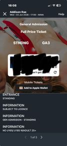 3 Addison Rae Tickets