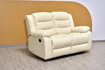 SALE..!! Roma 3+2 Brown & Cream Leather Recliner Sofa Set