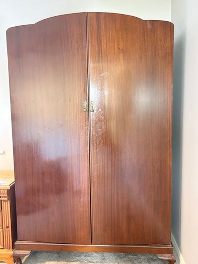 Dark wood wardrobe
