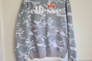womens ELLESEE camouflage sweatshirt grey camo sweater top Size UK 12 EU 40