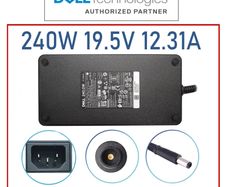 Original Dell AC Adapter LA240PM190 0D0X04 19.5V 240W / 7.4mm X 5.0mm, Laptops Charger (Used)