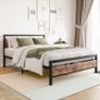 Double Bed Frames with Wood Headboard Image 5