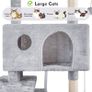 NEW SALE | Cat Tree, 151cm Cat Scratching Post Stable Cat Tower for Large Cat, Activity Centre Cat Climbing Tree with 2 Cat House, Hammock, 4 Sisal Posts, Ladder, and Rest Place for Indoor Cat Image 4