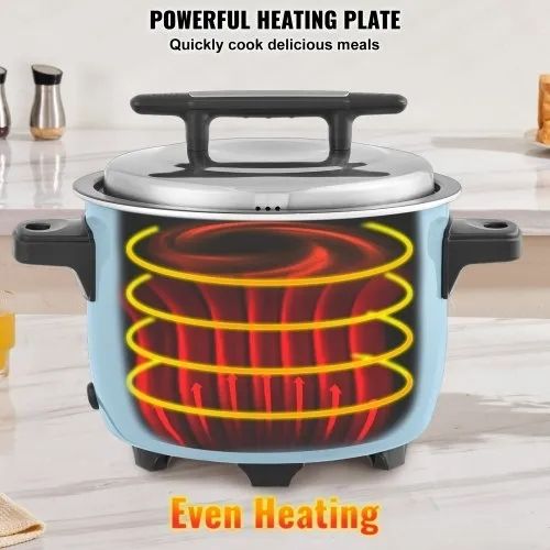 Commercial Rice Cooker, 50-Cup Rice Cooker, 10 Liter Large Rice Cooker and Warmer with Nonstick Inner Pot, Fast Cooking and 24-Hour Keep Warm