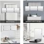 SALE | Vanexiss 3 Way Mirror,360 Mirror Self Cut Hair,Adjustable & Foldable Portable Trifold Mirror with Height Retractable Hook,for DIY Haircut,Hair Coloring,Hair Braiding,Shaving,Makeup Image 6
