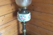 Converted antique oil lamp