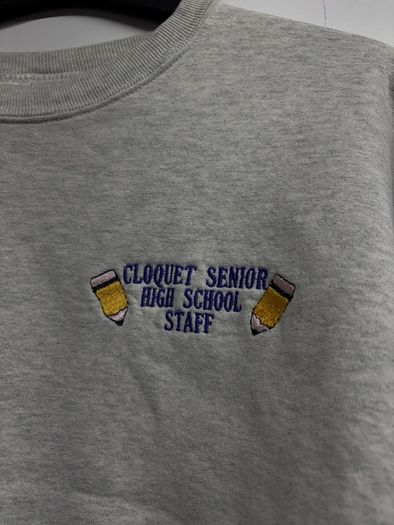 Vintage Fruit of the Loom College Sweatshirt Grey