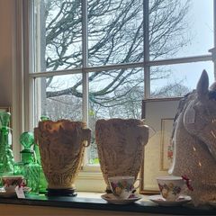 Heavy Carved Oriental Vases