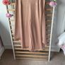 wide leg Bnwt Zara wide leg blush shade satin look medium culotte Image 5