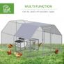 Chicken Run with Roof, Walk-In Chicken Coop for 10-12 Chickens, Hen House, Duck Pen, Outdoor 380 x 280 x 195cm Image 7