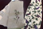 3 New Irish Tea Towels &amp; bag holder